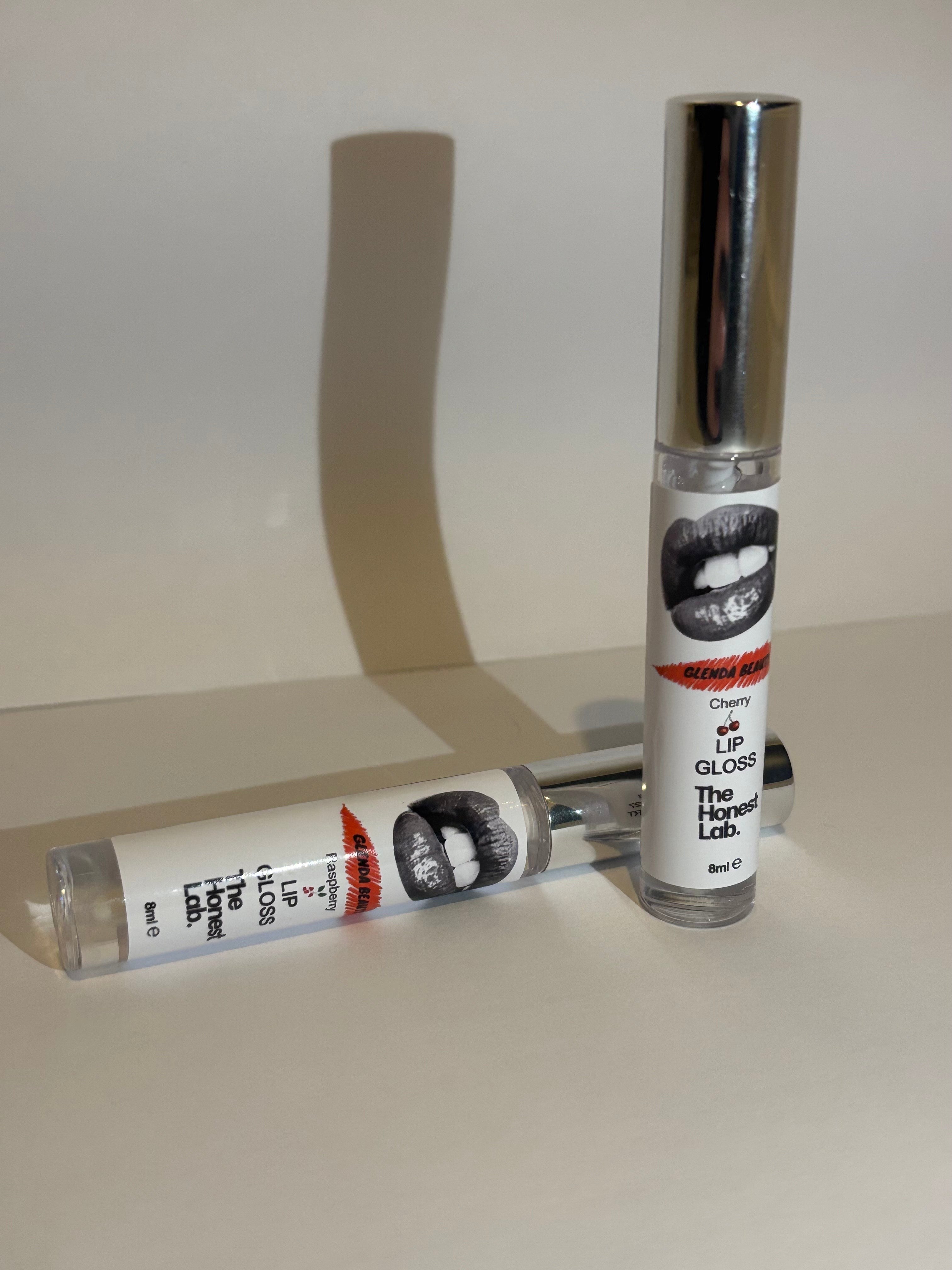 Glenda Beauty X The Honest Lab Lip Gloss -  Cherry Lip Gloss - 8ml - UK Made - Perfect for Everyday Use